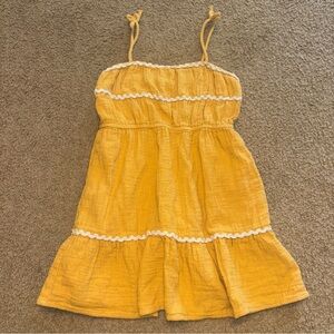Primark mustard Yellow Kids tank top with White